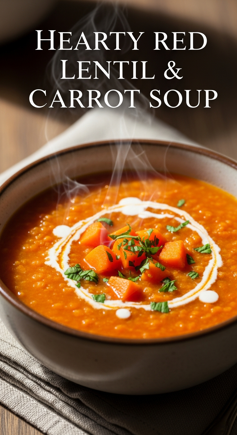 Hearty Red Lentil & Carrot Soup: A Nutritious Delight
