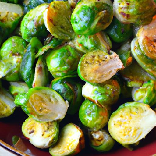 Golden Crispy Brussels Sprouts Drizzled with Spicy Hot Honey