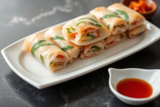 Crispy Cha Gio rolls: flavorful indulgence, artfully fried for ultimate bliss.