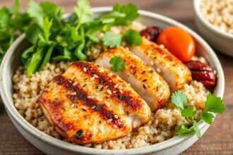 Healthy Quinoa Chicken recipe: nutritious duo for balanced meals.