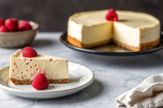 Indulgent dairy-free cheesecake, a creamy, guilt-free delight.