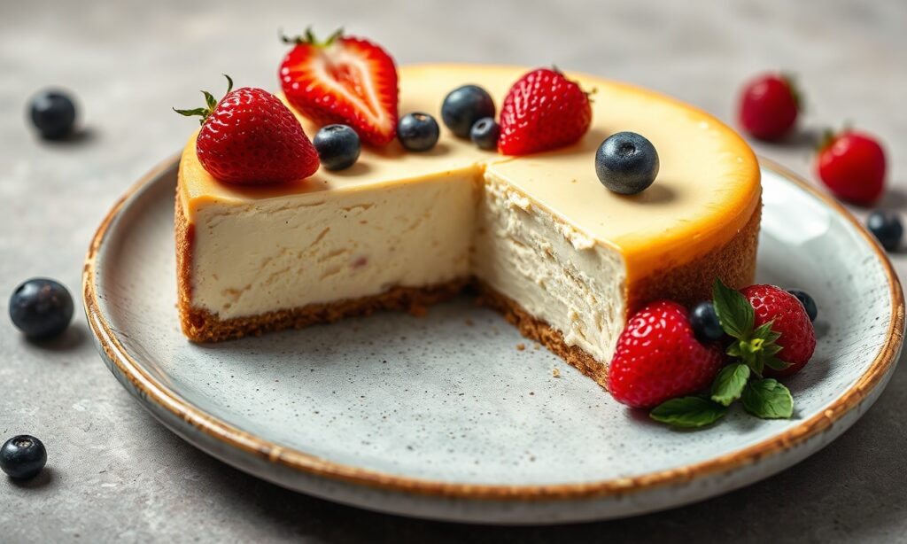 Indulgent dairy-free cheesecake: creamy, guilt-free delight.