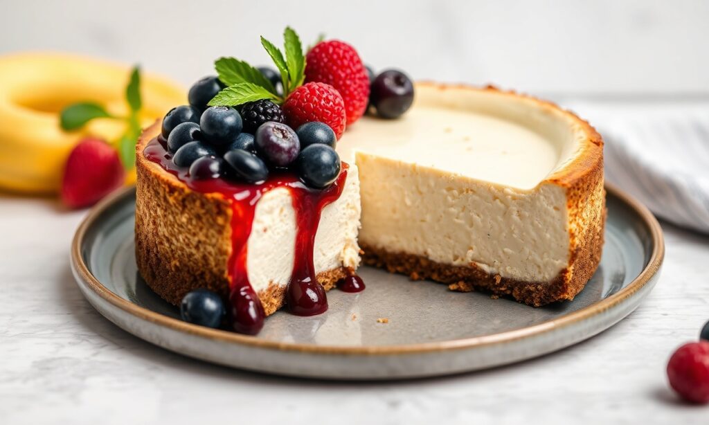 Indulgent dairy-free cheesecake: creamy, guilt-free delight.