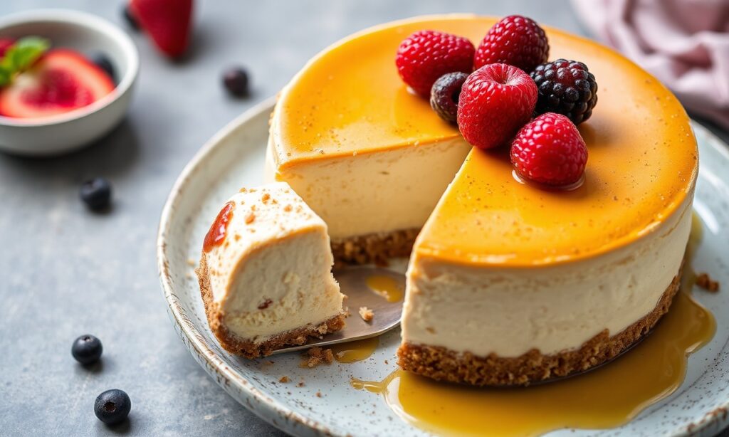 Indulgent dairy-free cheesecake: creamy, guilt-free delight.