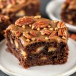Decadent pecan pie brownies: a rich, sweet fusion delight.