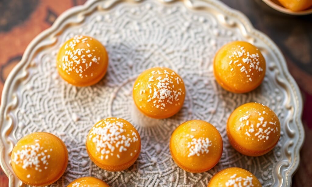 Golden Gulab Jamun, India's beloved sweet delight, irresistible bliss.