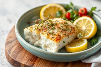 Zesty lemon herb baked cod: a fresh seafood delight recipe.