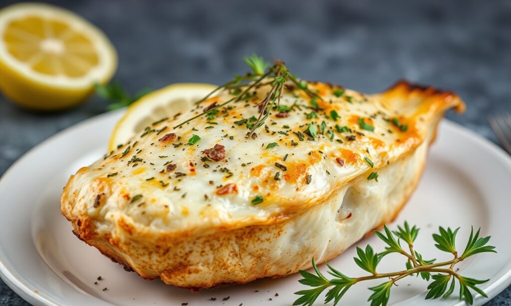 Zesty lemon herb baked cod: fresh seafood delight.