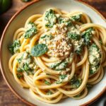 Creamy spinach artichoke pasta: decadent, flavorful, and easy.