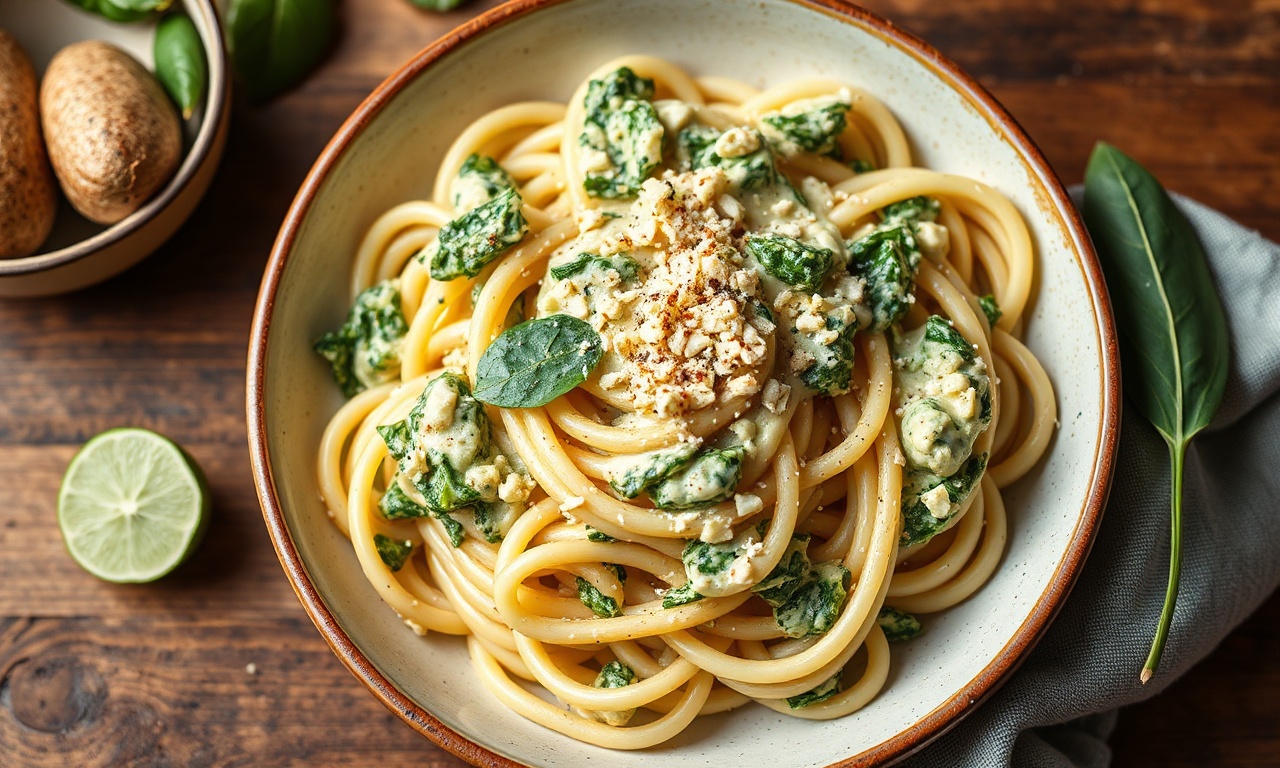 Creamy spinach artichoke pasta: decadent, flavorful, and easy.