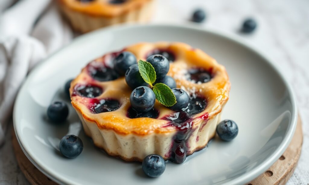 Blueberry Clafoutis: easy French dessert recipe, delicious and comforting.