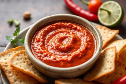 Muhammara Magic: Irresistible sweet, spicy roasted red pepper and walnut dip.