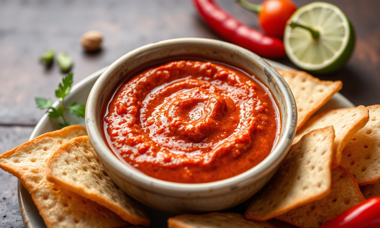 Muhammara Magic: Irresistible sweet, spicy roasted red pepper and walnut dip.