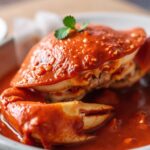 Singapore Chili crab: a spicy seafood delight to savor.