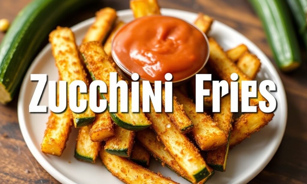 Crispy air fryer zucchini fries: a healthy, delicious snack.
