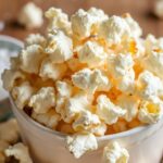Crunchy sea salt popcorn: ultimate savory snack.