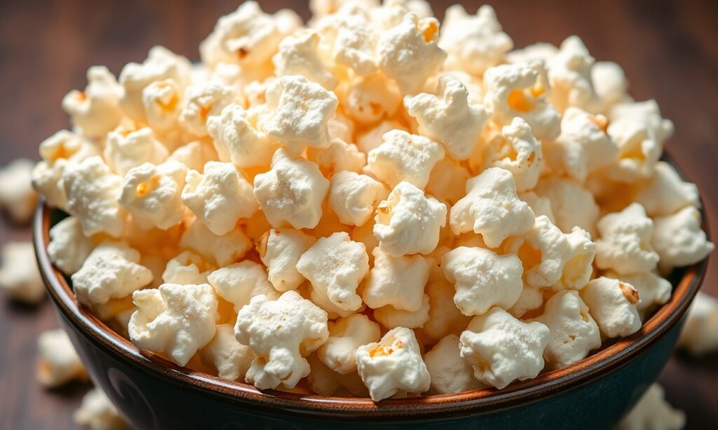 Sea salt popcorn: ultimate savory snack, crunchy twist.