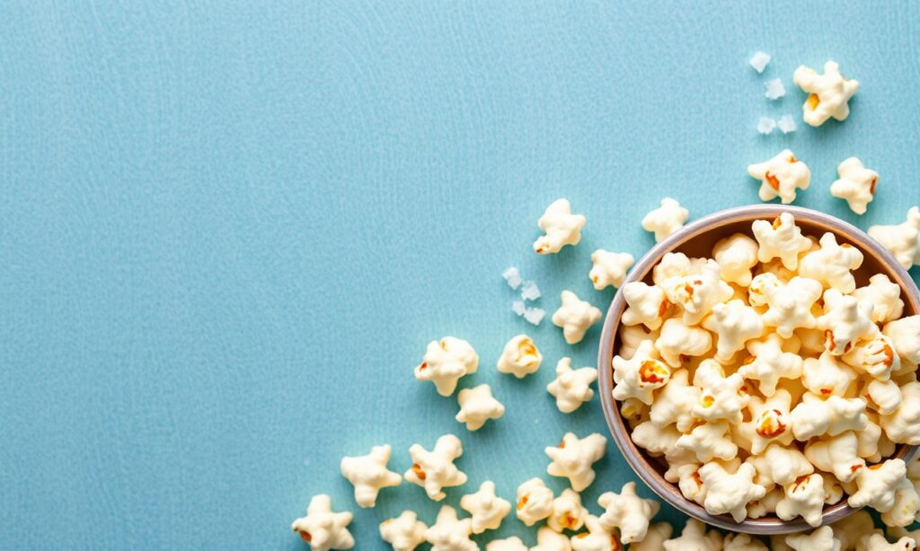 Sea salt popcorn: the ultimate savory snack with a crunchy twist.