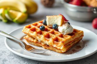 Crispy keto waffles: a delicious low-carb breakfast delight.