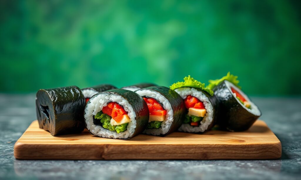 Crafting flavorful vegetarian sushi rolls: fresh, healthy meal guide.