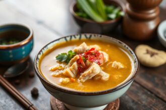 Authentic Soto Ayam: Indonesian chicken soup, a classic taste.