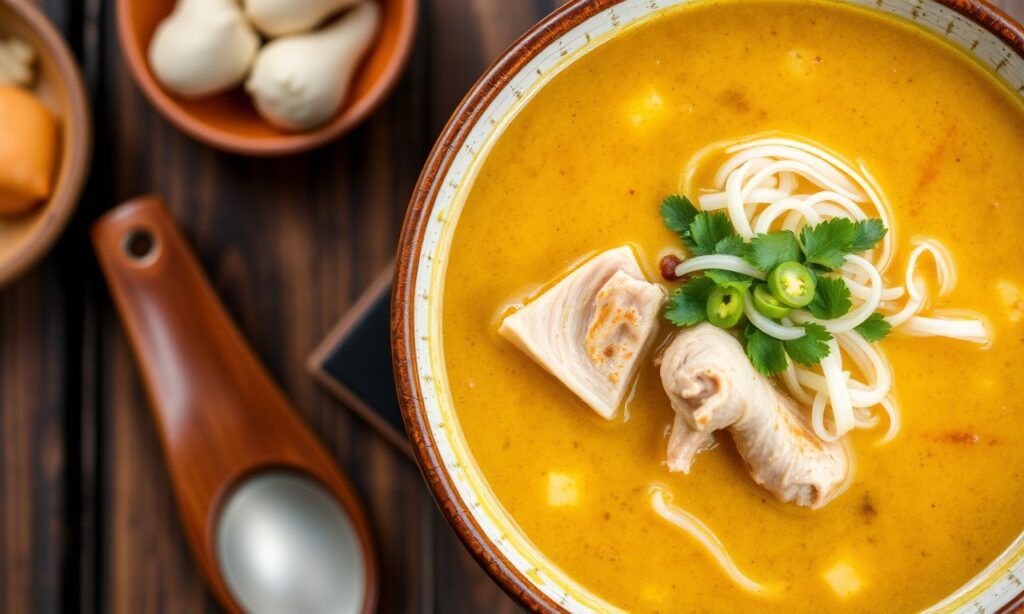 Authentic Soto Ayam: Delicious Indonesian chicken soup, a classic taste.
