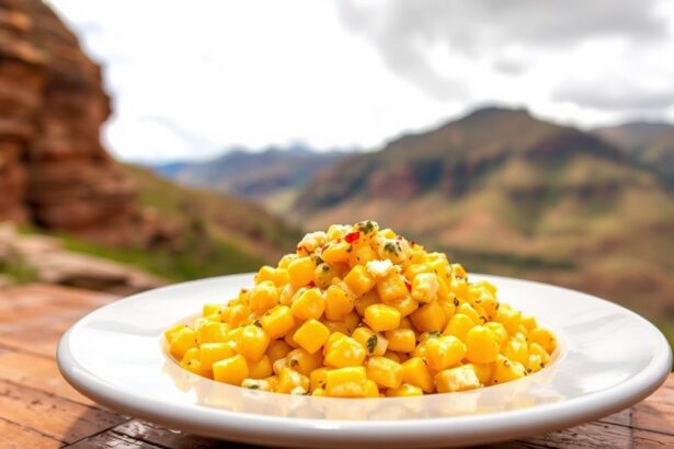 Authentic choclo con queso: Andes' timeless corn and cheese delight.