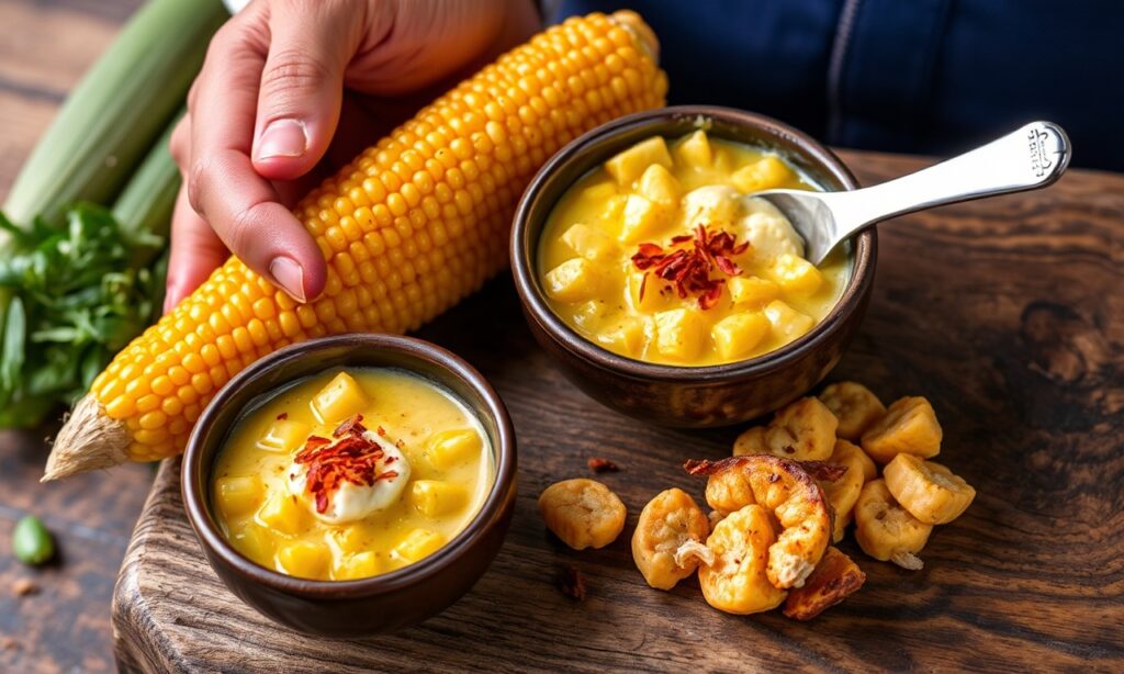 Authentic Choclo con Queso: Andes corn with cheese, a classic.