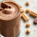 Boost energy with delicious chocolate peanut butter protein shake.