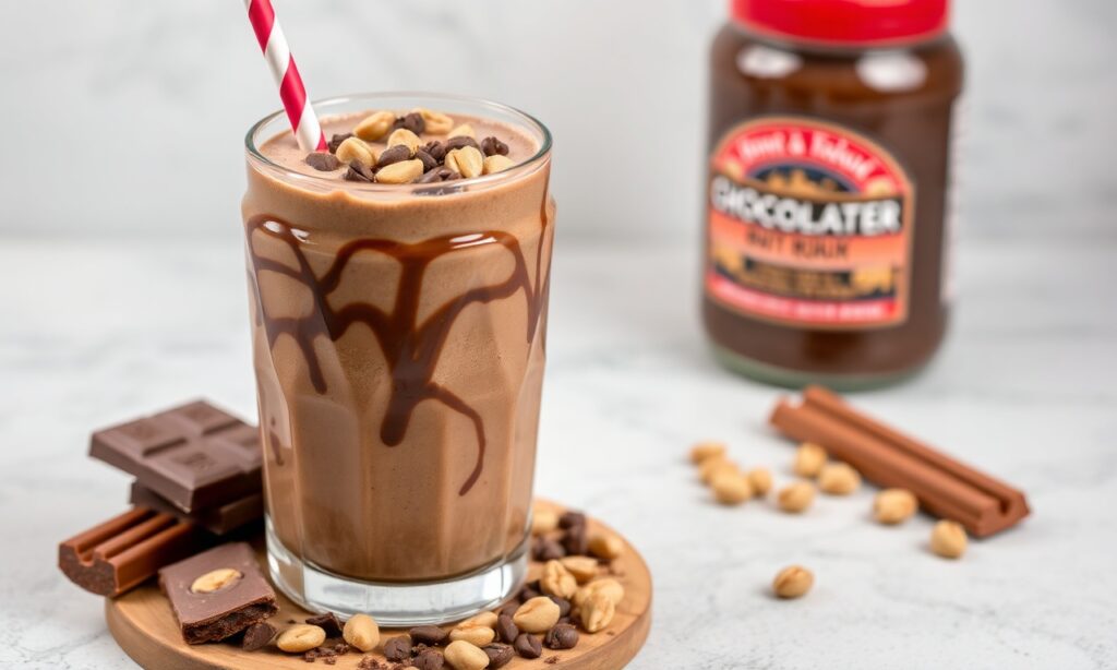 Boost energy with this delicious chocolate peanut butter protein shake recipe.