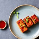 Crispy gochujang tofu: Spicy, delicious vegan delight.