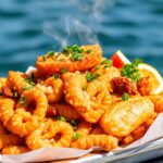 Peru's Famous jalea seafood fry: ultimate crispy coastal indulgence.