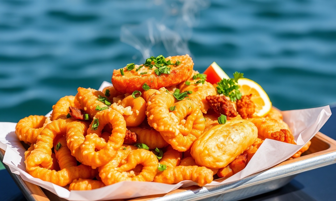 Peru's Famous jalea seafood fry: ultimate crispy coastal indulgence.