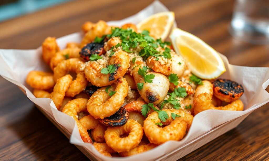 Peru's Famous — Peru's Famous Jalea: Crispy seafood fry, golden and coastal indulgence.