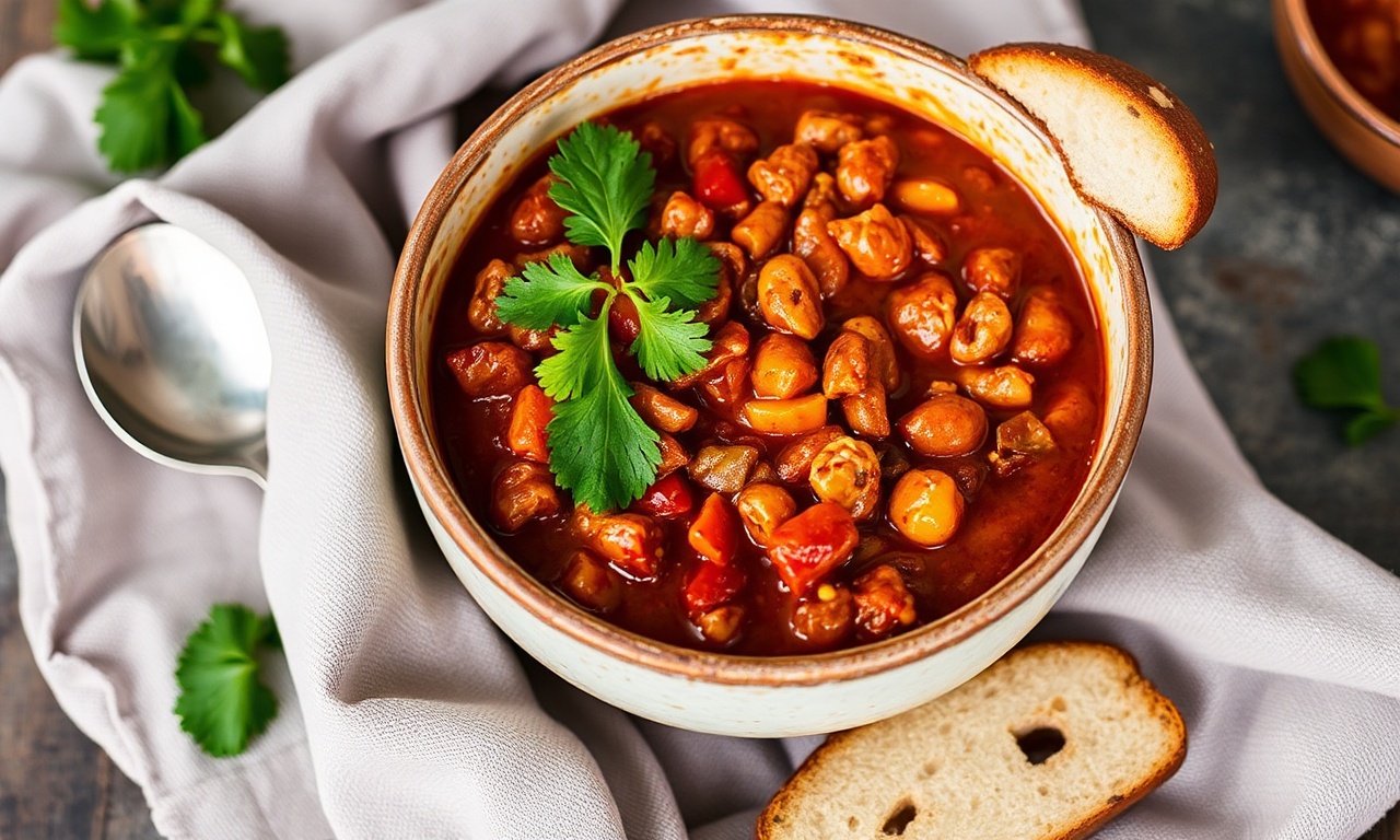 Hearty vegan chili, ultimate plant-based comfort food, delicious and healthy.