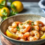 Zesty lemon garlic shrimp, a quick and flavorful feast.