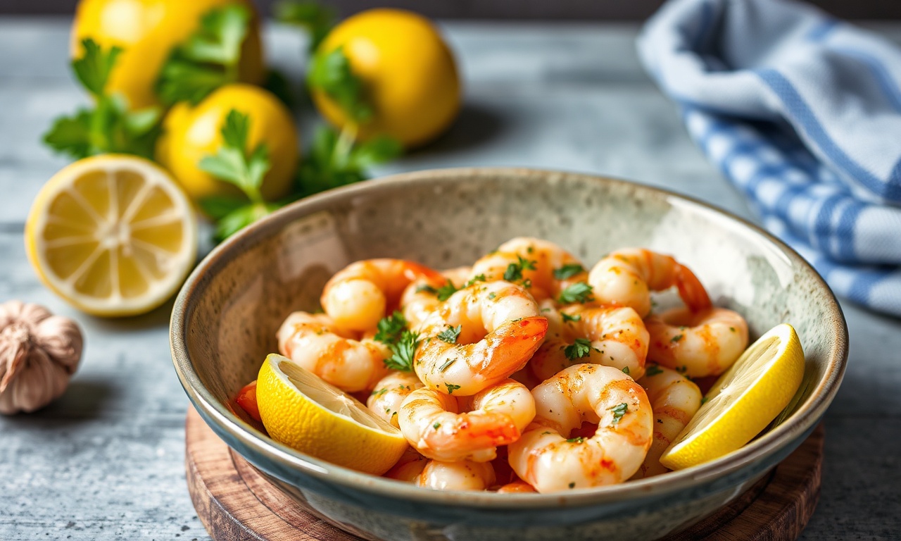 Zesty lemon garlic shrimp, a quick and flavorful feast.