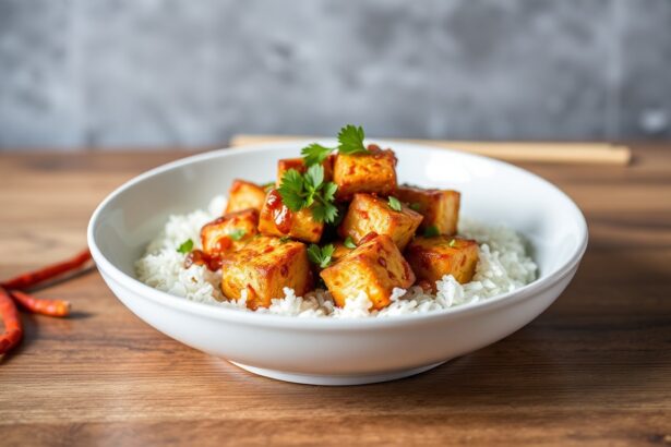 Crunchy chili tofu perfection: sweet, spicy, irresistible.