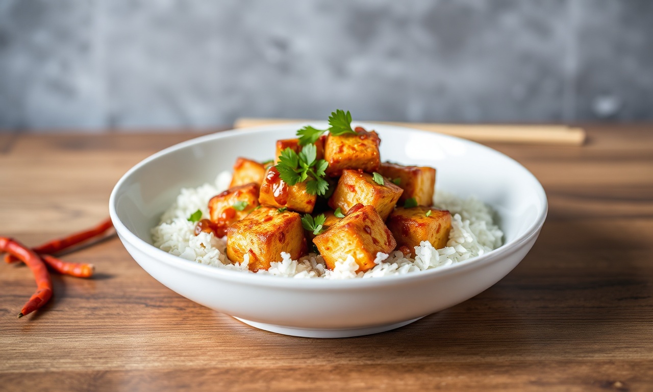 Crunchy chili tofu perfection: sweet, spicy, irresistible.