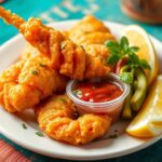 Crispy Jalea: Peru's ultimate fried seafood feast, golden and delicious.