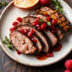 Savor flavor: Smoked duck breast with red berries twist, a culinary delight.