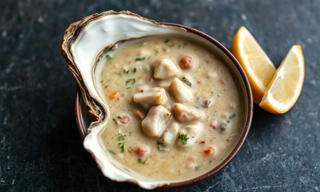Luxurious oyster stew secrets: a savory tradition unveiled.