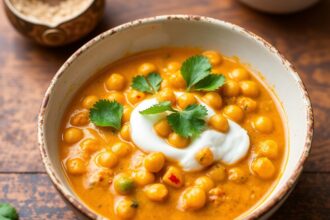 Tropical Twist: Flavorful Brazilian coconut curry with chickpeas.