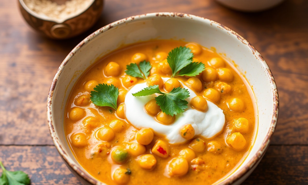 Tropical Twist: Flavorful Brazilian coconut curry with chickpeas.