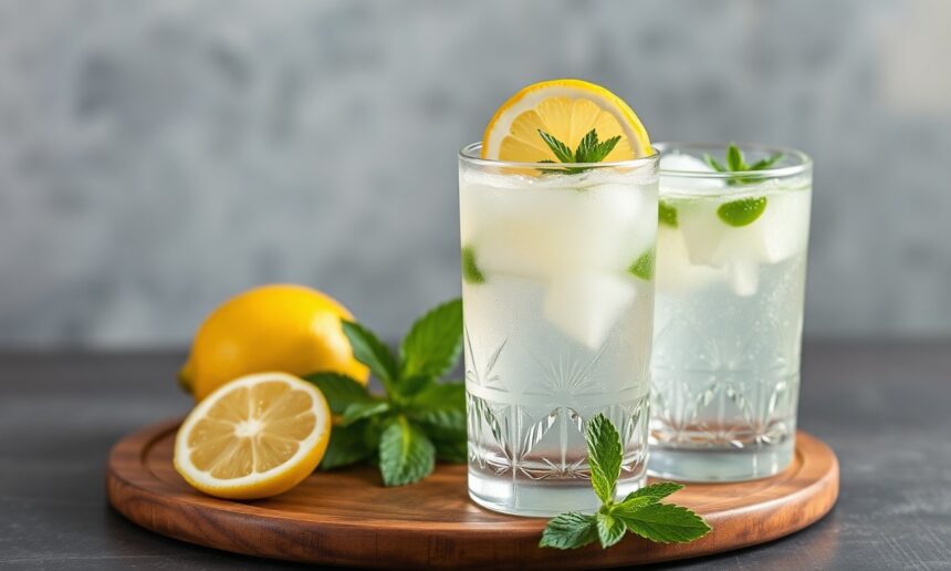Refreshing Lebanese mint lemonade, a bright and uplifting drink.