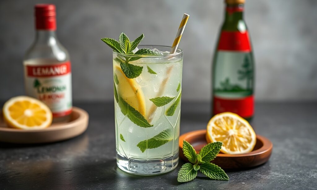Refreshing Lebanese mint lemonade with a modern twist.