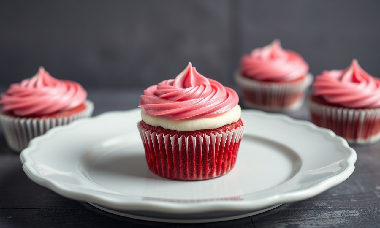 Allure red velvet cupcakes: a sweet classic delight.