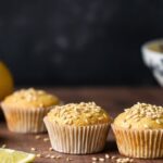 Zesty lemon poppy seed mini muffins, bright and delicious.