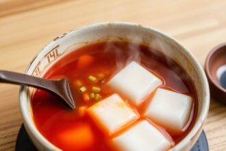 Savoring Sundubu: A steaming bowl of Korea's silky soft tofu stew.