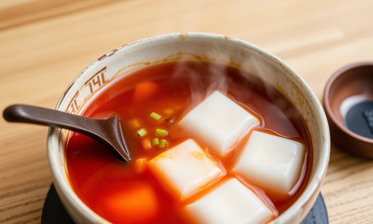 Savoring Sundubu: A steaming bowl of Korea's silky soft tofu stew.